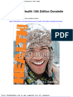 Dwnload Full Access To Health 13th Edition Donatelle Test Bank PDF