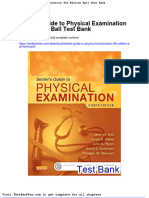 Dwnload Full Seidels Guide To Physical Examination 8th Edition Ball Test Bank PDF