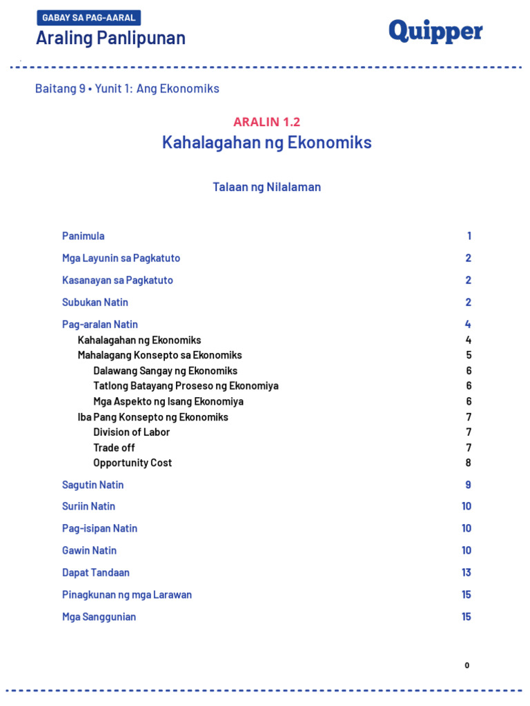 Me Ap 9 Q1 0102 Kahalagahan Ng Ekonomiks Sg Pdf