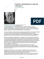 Daniel Dennett-Philosophy Has A Big Role To Play, "If Only It Will Play It" (Prospect)
