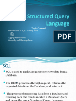 Structured Query Language: Topic Covered