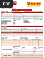 PNB Credit Card Request Form | PDF | Credit Card | Debit Card