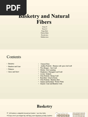 Basket weaving