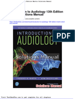 Dwnload Full Introduction To Audiology 13th Edition Martin Solutions Manual PDF