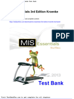 Dwnload Full Mis Essentials 3rd Edition Kroenke Test Bank PDF