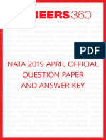NATA 2019 Question Paper With Answer Key