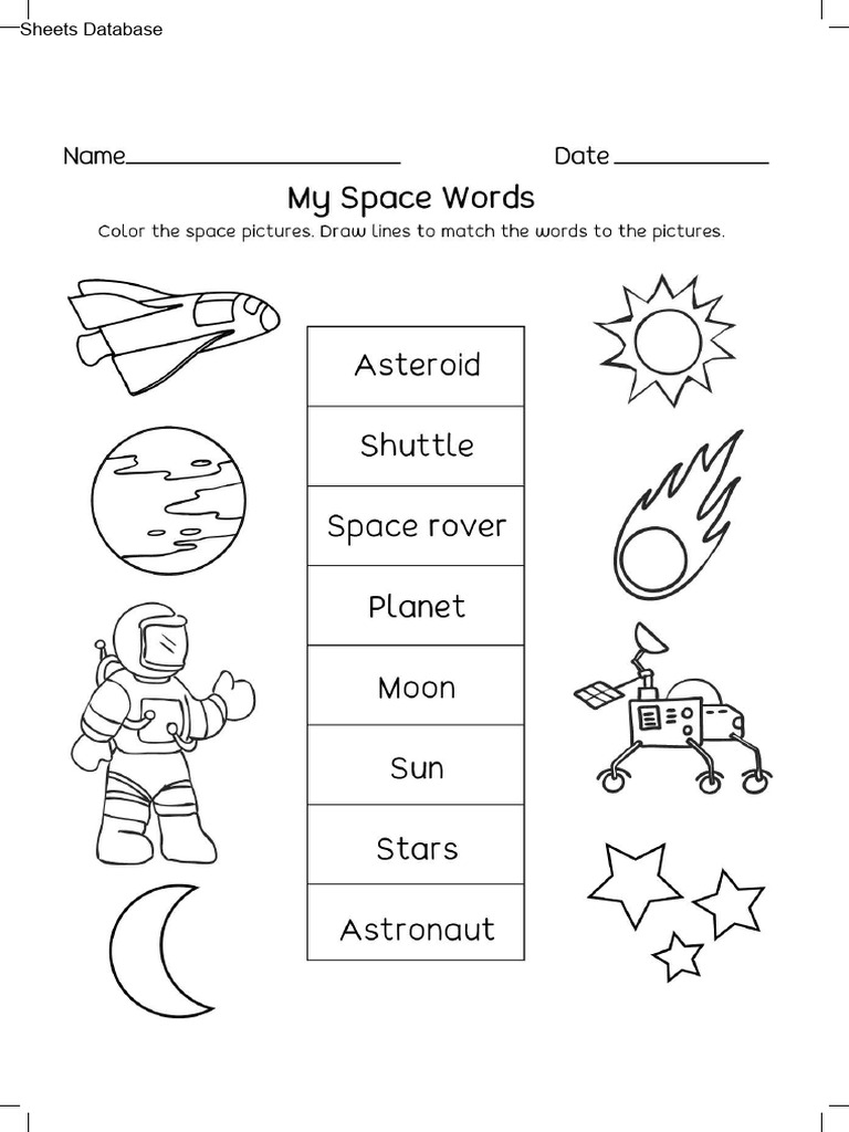 Space Worksheets Watermark | PDF