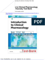 Dwnload Full Introduction To Clinical Pharmacology 9th Edition Visovsky Test Bank PDF