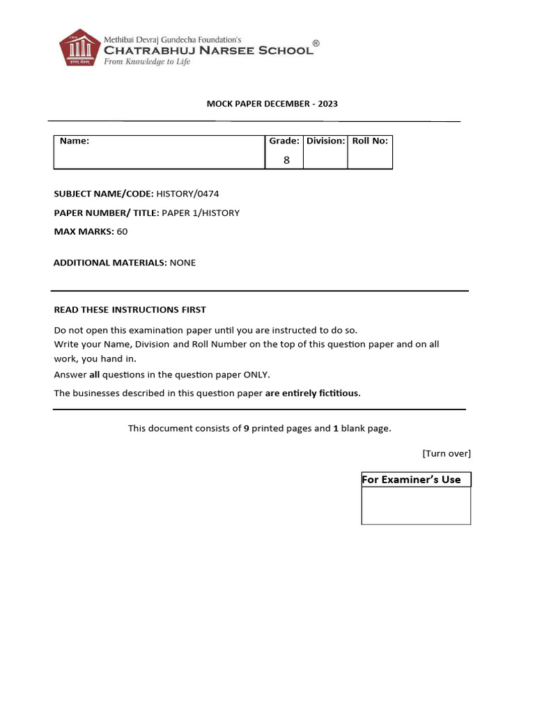 Mock Final 1 | PDF