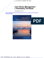 Dwnload Full Comprehensive Stress Management 13th Edition Greenberg Test Bank PDF