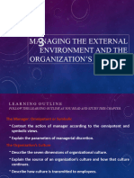 Chap - 03 Managing The External Environment and The Organization's Culture
