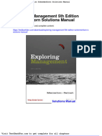 Dwnload Full Exploring Management 5th Edition Schermerhorn Solutions Manual PDF