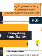 L08. Kakayahang Pangkomunikatibo NG Mga PilipinoKakayahang Lingwistiko Istruktural Gramatikal