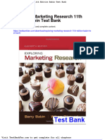 Dwnload Full Exploring Marketing Research 11th Edition Babin Test Bank PDF