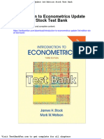 Dwnload full Introduction to Econometrics Update 3rd Edition Stock Test Bank pdf