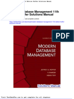 Dwnload Full Modern Database Management 11th Edition Hoffer Solutions Manual PDF