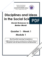 DISS - Q1 - Mod1 - Social Sciences To A Better World
