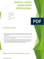 Strategi Lokasi Manajemen Operasional