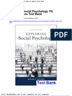 Dwnload Full Exploring Social Psychology 7th Edition Myers Test Bank PDF