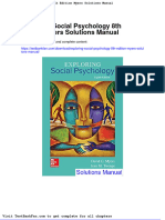 Dwnload Full Exploring Social Psychology 8th Edition Myers Solutions Manual PDF