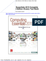 Dwnload Full Computing Essentials 2015 Complete Edition 25th Edition Oleary Test Bank PDF
