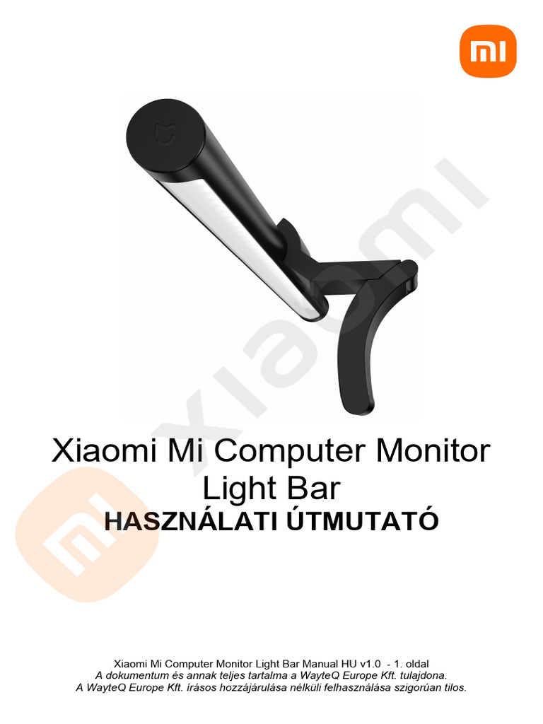 Xiaomi Mi Computer Monitor Light Bar Manual Hu | PDF
