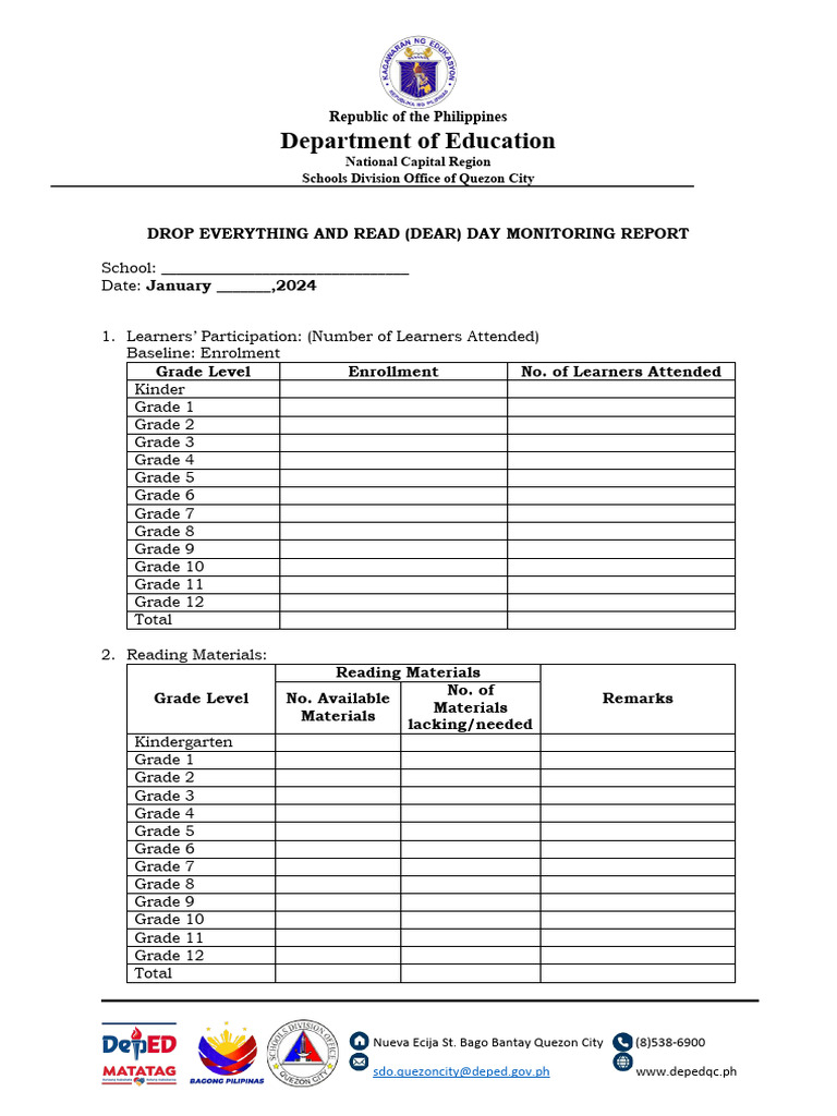 DEAR Day Monitoring Report 2024 | PDF