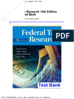 Dwnload full Federal Tax Research 10th Edition Sawyers Test Bank pdf