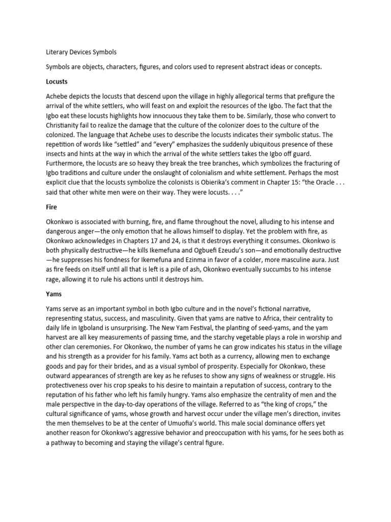 Symbols in Things Fall Apart.... PDF