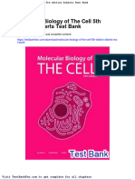 Dwnload Full Molecular Biology of The Cell 5th Edition Alberts Test Bank PDF