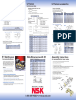 NSK Ball Rail Guide Wall Chart LH Series