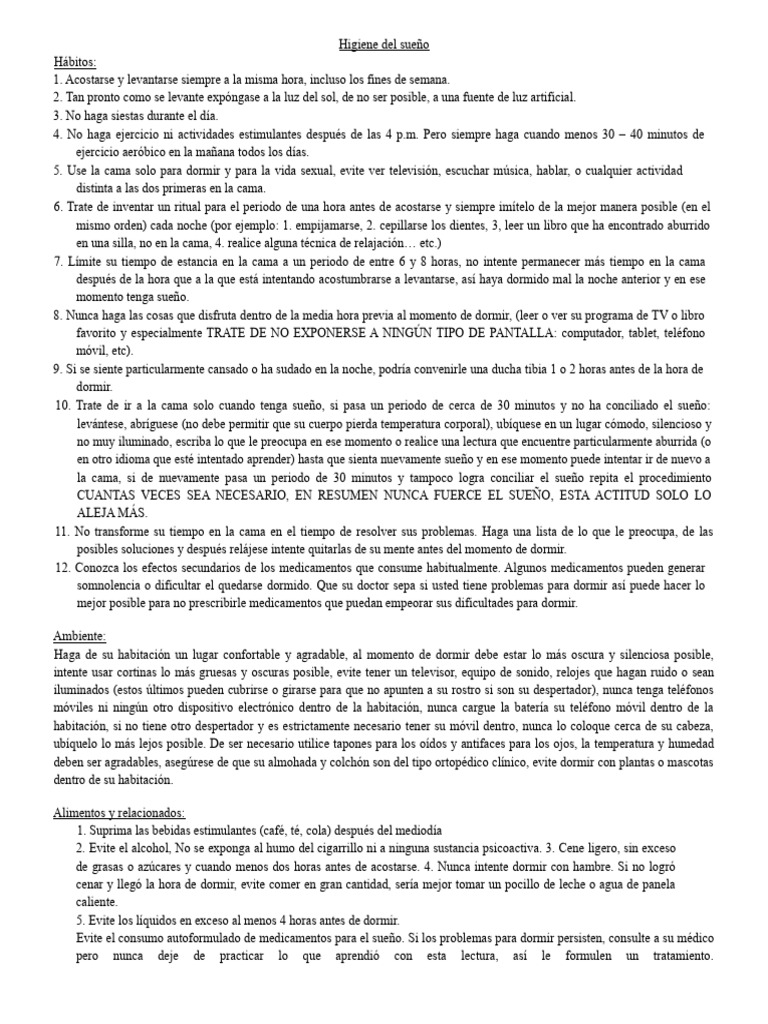 Mejora tu sueño: hábitos y consejos | PDF | Dormir