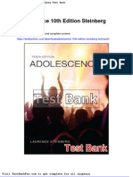Dwnload Full Adolescence 10th Edition Steinberg Test Bank PDF