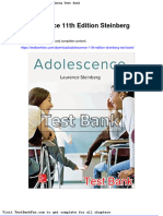 Dwnload Full Adolescence 11th Edition Steinberg Test Bank PDF