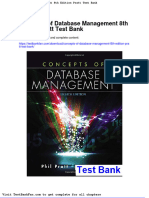 Dwnload Full Concepts of Database Management 8th Edition Pratt Test Bank PDF