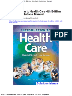 Dwnload Full Introduction To Health Care 4th Edition Mitchell Solutions Manual PDF