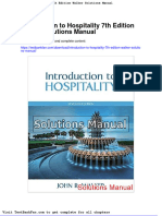 Dwnload Full Introduction To Hospitality 7th Edition Walker Solutions Manual PDF