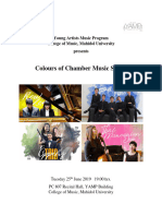 Colors of Chamber Music Series Program