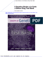 Dwnload Full Concepts of Genetics Books A La Carte Edition 11th Edition Klug Test Bank PDF