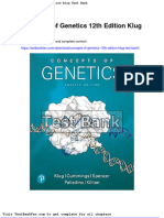 Concepts of Genetics 12th Edition Klug Test BanDwnload Full Concepts of Genetics 12th Edition Klug Test Bank PDF
