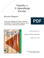 Baquero Vigotsky y El Aprendizaje Escolar Cap 5