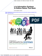 Dwnload Full Introduction To Information Systems Canadian 4th Edition Rainer Test Bank PDF