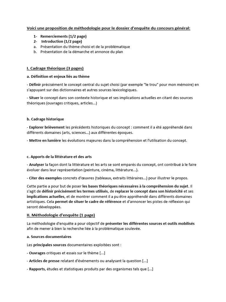 Methodologie: Dossier D'enquête | PDF | Cinématographie | Concept