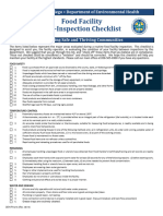 Food Facility Self Inspection Checklist