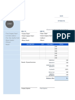 Classic Word Invoice Template