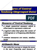 8 Measures of Central Tendency Ungrouped Data
