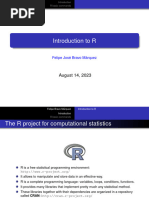 Introduction To R: August 14, 2023