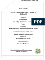 "A Study On Marketing Strategy Adopted by Haldiram's": BBA Department, G. S. College of Commerce & Economics, Nagpur