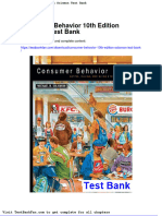 Dwnload Full Consumer Behavior 10th Edition Solomon Test Bank PDF