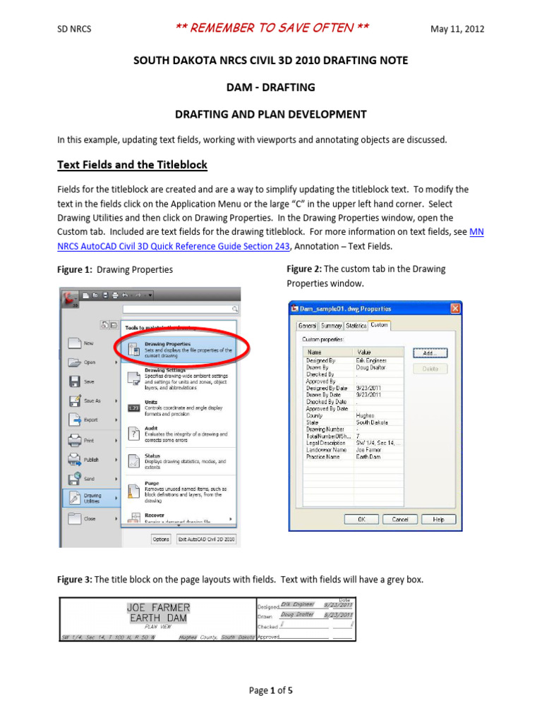Civil 3D Drafting Guide for NRCS | PDF | 3 D Computer Graphics | Page ...